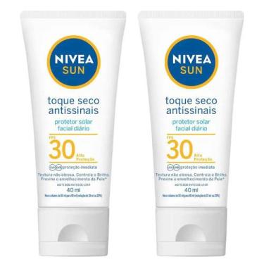 Imagem de NIVEA Sun Kit com 2 Protetores Faciais Toque Seco Antissinais FPS30, K
