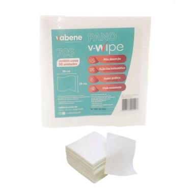 Imagem de Pano V Wipe 70S 30x29cm Branco Pacote com 50 Unidades