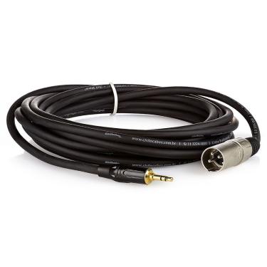Imagem de Cabo Profissional Xlr Macho Para P2 Macho Estereo - 8 Metros