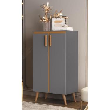 Imagem de Armário Multiuso 2 Portas com Prateleiras Organizador Sapateira Lavand