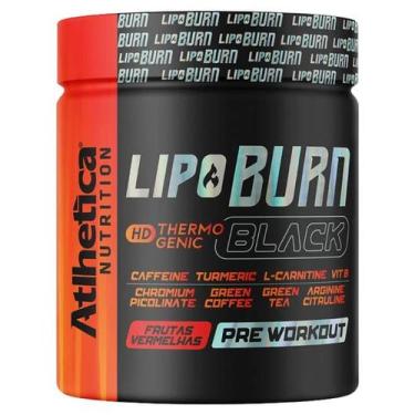 Imagem de Lipo Burn Black Termogênico Pré Workout 200g Cromo Cafeina - Atlhetica