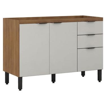 Imagem de Balcão para Pia Firenze 120 cm Amêndola Touch Nude Prime Tx - Demóbile