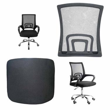 Imagem de Conjunto Assento e Encosto de Cadeira Escritorio Apoio Confortavel Resistente Trabalho Estudo Casa Leitura