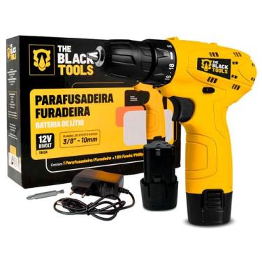 Imagem de Parafusadeira Furadeira 3/8 A Bateria 1300 mAh Bivolt The Black Tools