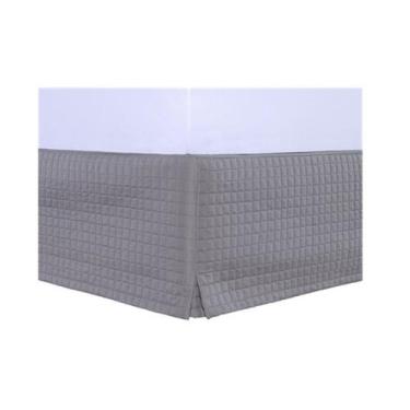 Imagem de Saia Cama Box Solteiro Poliester ProboxPastilha Cinza Lavive