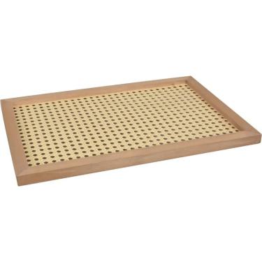 Imagem de Bandeja Decorativa Decor DV80334 para Servir e Decorar Ambientes com Acabamento em Plás...