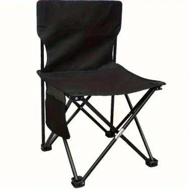 Imagem de Cadeira Dobrável para Pesca Praia Camping Bolso Lateral 70cm - Yeet