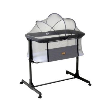 Imagem de Coleito Pop Gray Burigotto Ajustável 3 Alturas Com Rodas E Abertura Lateral