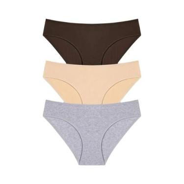 Imagem de Conjunto De Calcinhas De Algodão Femininas 3PCS S-XL Lingerie Sexy Fem