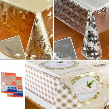 Imagem de Toalha De Mesa Metalizada Estampas Sortidas Peça Pronta 1,38x2,00m Vin