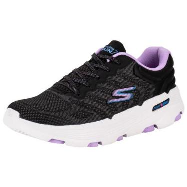 Imagem de Tênis feminino go run 7.0 driven skechers 129335, Preto, Lilás, 34