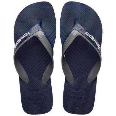 Imagem de Chinelo Havaianas Dual Azul Marinho e Cinza Aço 39/40 Adulto
