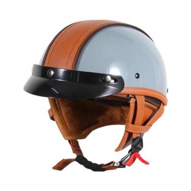 Imagem de Capacete De Moto Vintage Aberto Retrô Para Scooter UCHOOSE Alemanha, B