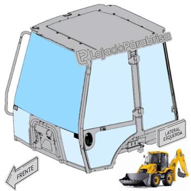 Imagem de Vidro Parabrisa Dianteiro Laminado para Retroescavadeira JCB 3CX - Ref