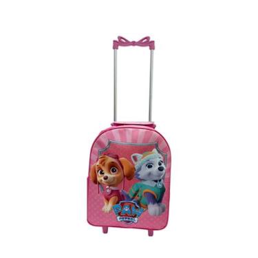 Imagem de Mochila Escolar Patrulha Canina Feminina Carrinho Rosa