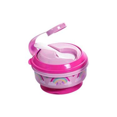 Imagem de Pote papinha com amassador 300ml plasutil -, ARCO IRIS