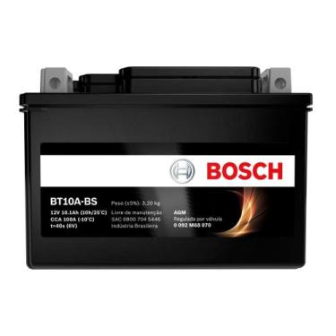 Imagem de Bateria Moto Honda Shadow 600 12v 10ah Bosch Bt10a-bs
