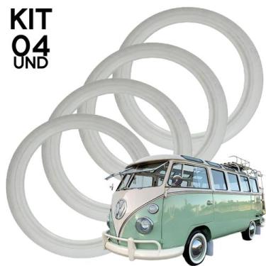 Imagem de Jogo Com 04 Faixas Brancas Para Pneus Aro 15 - Estreita - PNEUCENTER 