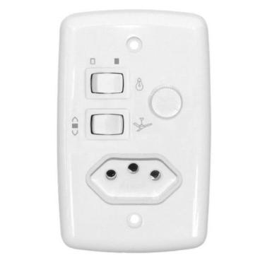 Imagem de Chave Rotativa com Tomada Luz Ventilador e Exaustor 110v/220v 400w Bra