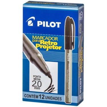 Imagem de Caneta Retroprojetor 2.0MM Marcador Preta CX.C/12 - Pilot