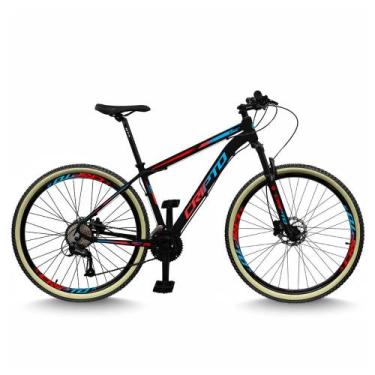 Imagem de Bicicleta Aro 29 Cripto 24 Marchas Freios Disco e Suspensão Pneu Bege,