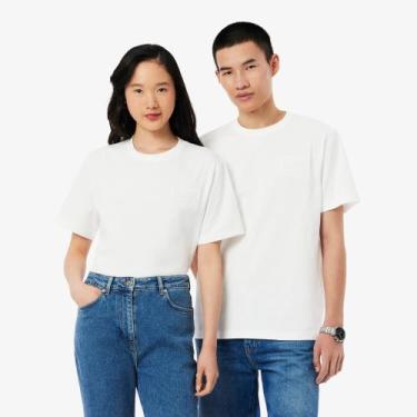 Imagem de Camiseta de malha com Logotipo em Baixo-Relevo - Lacoste, M, Branco