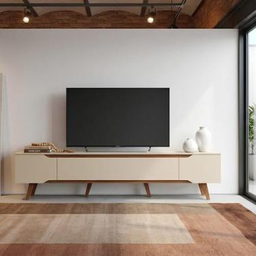Imagem de Rack Retrô Shop 2,18m para TV 70"  Moderno, Aconchegante e de Alta Qua