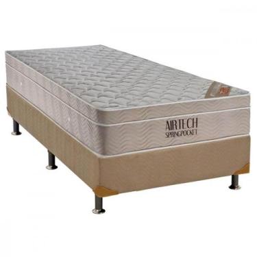 Imagem de Cama Box Solteirão Mola Ensacada Airtech 108X198X72 Ortobom