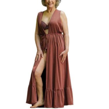 Imagem de Saída De Praia Arsiè 06B.163.5259 Feminina Kimono Mid Dry Poliéster T.