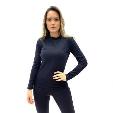 Imagem de Blusa Hering Básica Manga Longa Gola Redonda, G, Preto