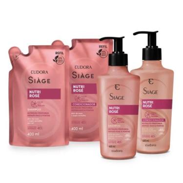 Imagem de Combo Siàge Nutri Rose (4 itens) - Cabelos 