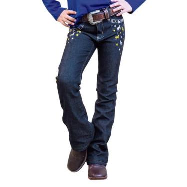 Imagem de Calça Jeans Infantil Meninas Tassa 5202, Jeans escuro, 8
