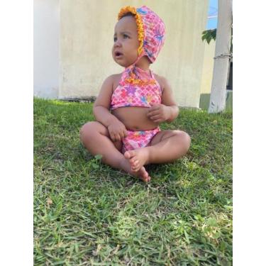 Imagem de Biquíni + touca bebê - Ondas Kids , PP
