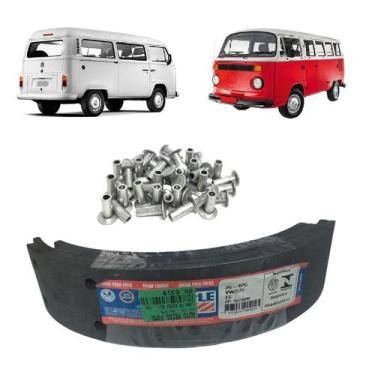 Imagem de Lona Freio Traseira FrasLe VW275 Kombi 1982 Gurgel Carajas Rebites - F