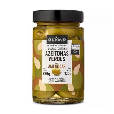 Imagem de Azeitonas Verdes com Amêndoas Olymp 170g
