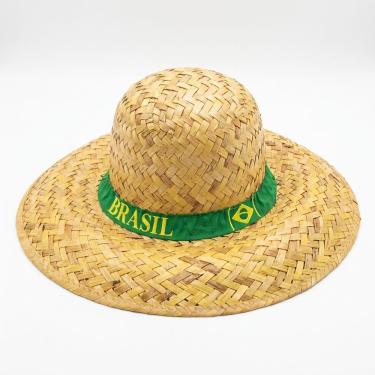 Imagem de Chapéu de Palha do Brasil Verde e Amarelo | Torcida e Praia