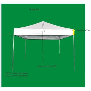 Imagem de Tenda Gazebo Sanfonada articulada 4x4 C/ Sacola Transporte - T & T Ten