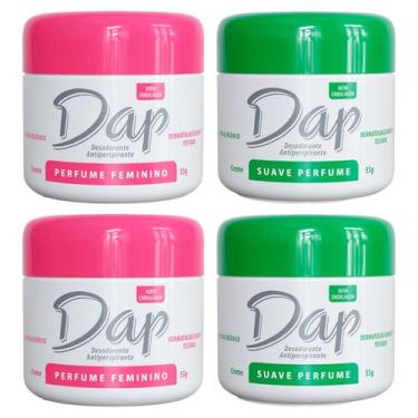 Imagem de Kit 4 Desodorante S/Perfume/Suave/Masculino/Feminino DAP 55g, FEMININO
