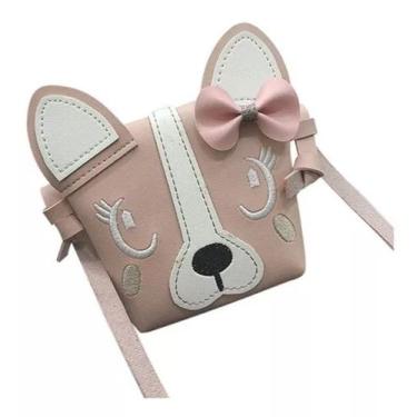 Imagem de Bolsa Infantil Ombro Menina Cachorrinho Fofo Varias Cores - HSI, Rosa