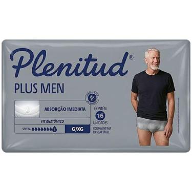 Imagem de Roupa Íntima Descartável Plenitud Plus Men G/XG 16 unidades