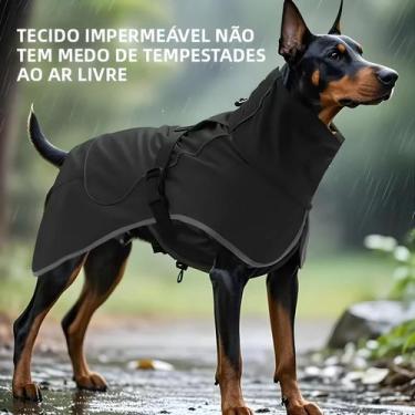 Imagem de Capa De Chuva Refletiva Impermeável Para Cães De Todos Os Tamanhos Com