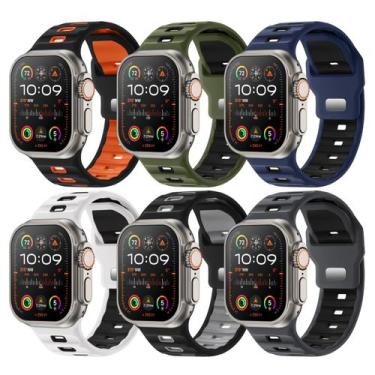 Imagem de Pulseiras Esportivas de Silicone à Prova d'Água Adorique 49mm Kit com 