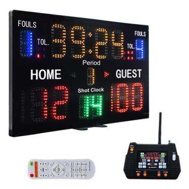 Imagem de Placar de Basquete YZ LED Sem Fio 58x35x2 cm
