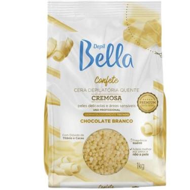 Imagem de Cera Depilatória Quente Confete Chocolate Branco Depil Bella 1kg