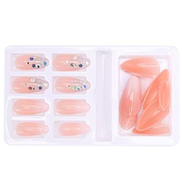 Imagem de Pontas de unhas postiças, pontas de unhas reutilizáveis ​​coloridas para casamento(F745-9)