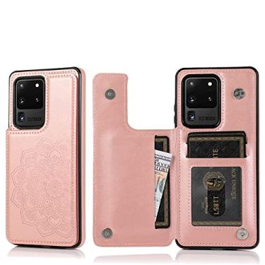 Imagem de Carteira da moda capa traseira de couro capa de telefone para Samsung Galaxy S21 Ultra S20 FE S10 S9 S8 Plus S7 Edge Note 20 10 9 8, Ouro rosa, Para Samsung Note 9