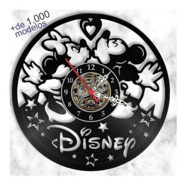 Imagem de Relógio De Parede Disney Mickey Minnie Desenhos Tv Infantil - Lp Ilust