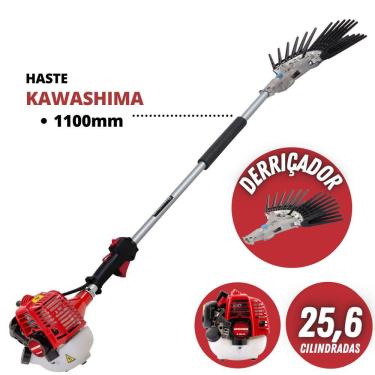 Imagem de Derriçadeira de Café com Motor Kawashima Plus M 260PS á Gasolina 25,6cc 2 Tempos Haste 1100mm e Kit Derriçador Nakashi Ideal Para Plantações de Café