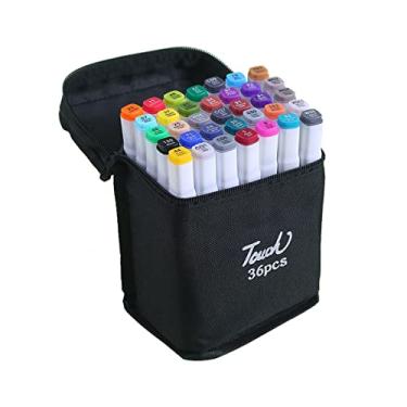 Imagem de Caneta Marcador para Colorir Desenho Professional, Pontas Duplas, Codificados por Cores, Segurança Garantida, Caixa de Bônus marcadores artisticos de Arte para Estudantes Adultos Artistas Desenho Colorir Desenho 36 Cors