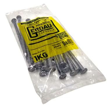 Imagem de Kit 3kg Prego 25x72 Gerdau Com Cabeça Polido, Construção